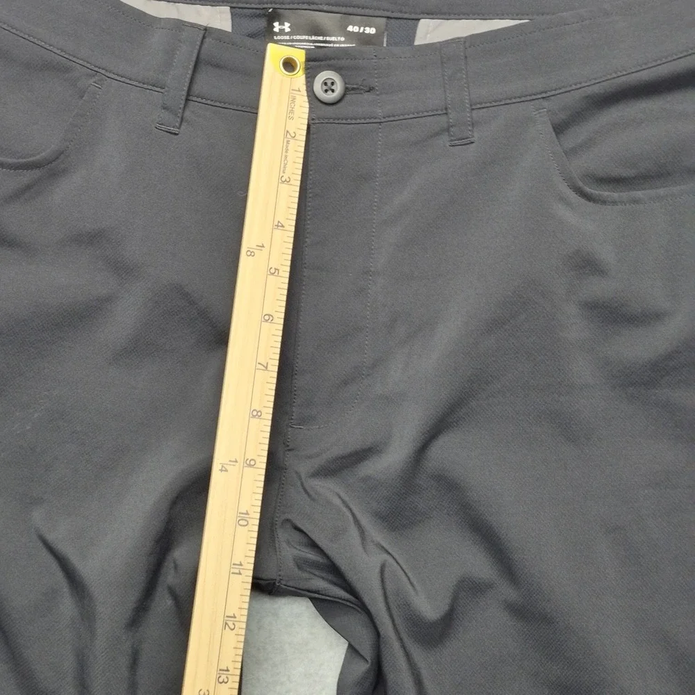 Under Armour Pants Mens Size 40 x 30 Black Loose Fit Golf Chino Outdoor Casual